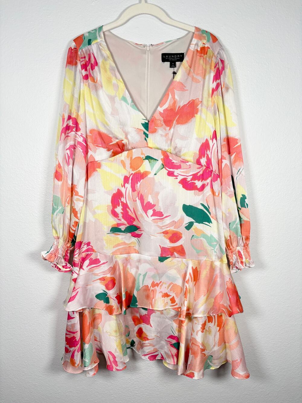 Women's Nordstrom Laundry by Shelli Segal Floral Print Tiered Hem Mini Dress